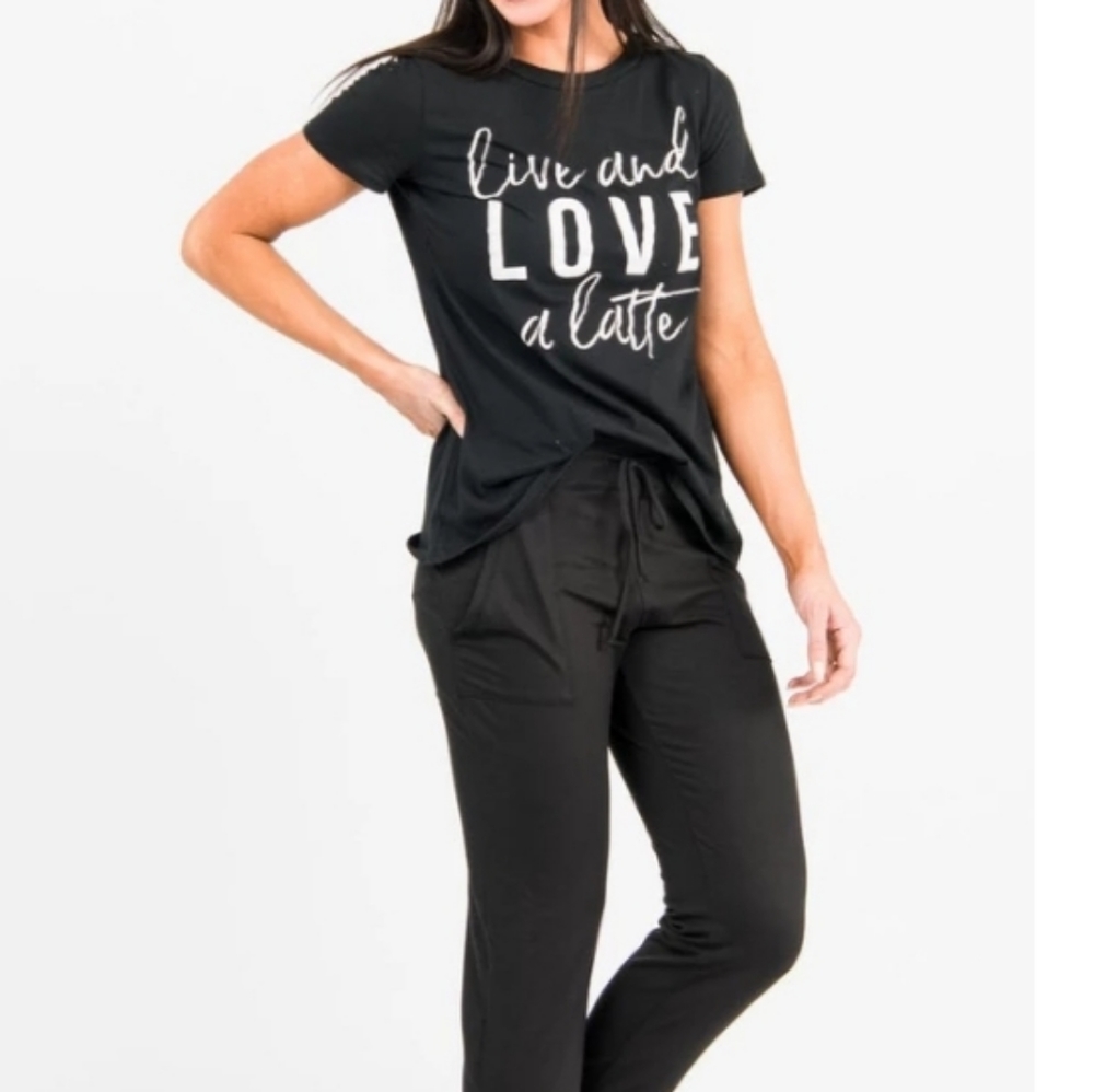 Graphic Tee Live and Love a Latte